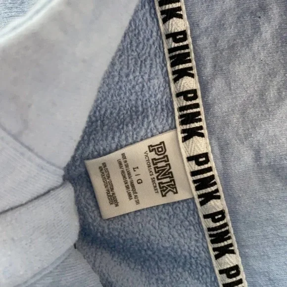 VS PINK ๐ Varsity Style Sweatshirt Sz L - Picture 4 of 6